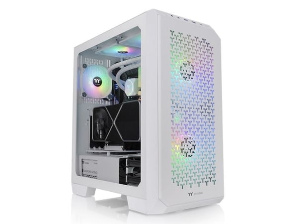 Thermaltake View 300 MX Snow - Mid tower - utvidet ATX (E-ATX) - sidepanel med vindu (herdet glass) - ingen strømforsyning (PS/2) - hvit - USB/lyd
