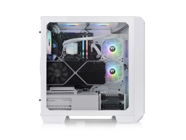 Thermaltake View 300 MX Snow - Mid tower - utvidet ATX (E-ATX) - sidepanel med vindu (herdet glass) - ingen strømforsyning (PS/2) - hvit - USB/lyd