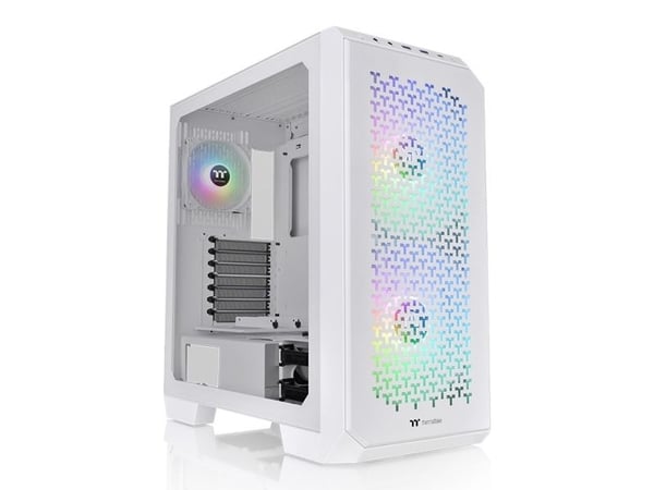 Thermaltake View 300 MX Snow - Mid tower - utvidet ATX (E-ATX) - sidepanel med vindu (herdet glass) - ingen strømforsyning (PS/2) - hvit - USB/lyd