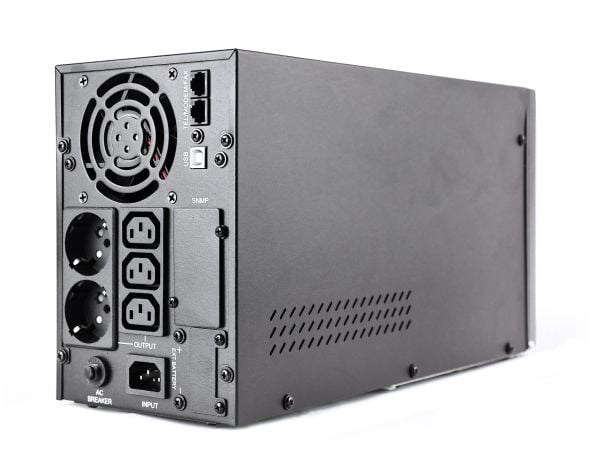 EnerGenie EG-UPS-PS2000-02 - UPS - AC 220 V - 1600 Watt - 2000 VA - 9 At - USB, RJ-45 - lähtöliitännät: 3 kappaletta
