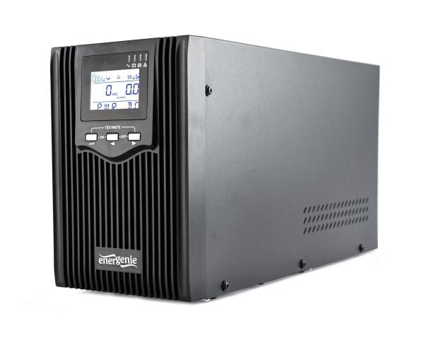 EnerGenie EG-UPS-PS2000-02 - UPS - AC 220 V - 1600 Watt - 2000 VA - 9 At - USB, RJ-45 - lähtöliitännät: 3 kappaletta