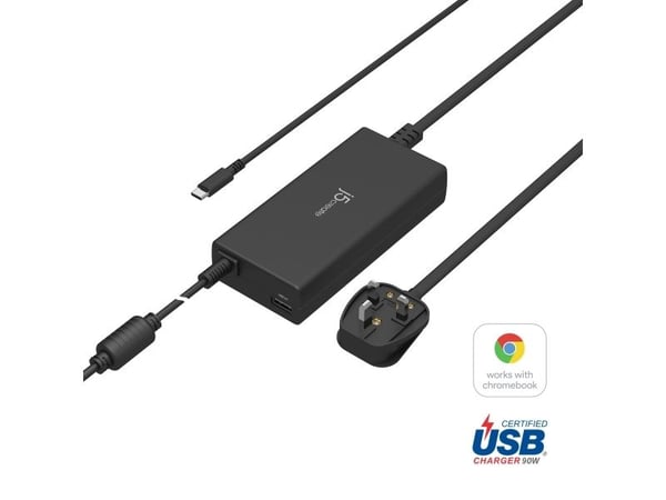 j5create JUP2290C-FN 100 W PD USB-C®-superlader - UK, 1,2 m, Sort