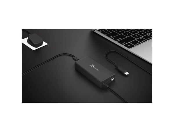 j5create JUP2290C-FN 100 W PD USB-C®-superlader - UK, 1,2 m, Sort