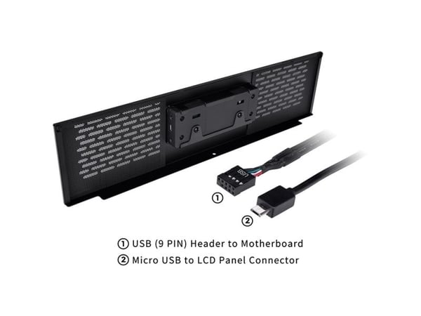 Thermaltake LCD panel kit svart for The Tower 500