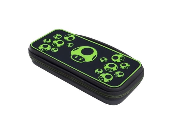 PDP Plus Glow - Eske for spillekonsoll - lyser i mørket - 1-Up Mushroom - for Nintendo Switch Lite, OLED