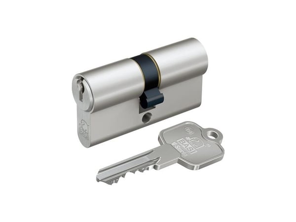 BASI V50 - 30/40 mm KA, Europrofilsylinder, Nickel, 3 stykker, 1 stykker, 261 g, 1,7 cm
