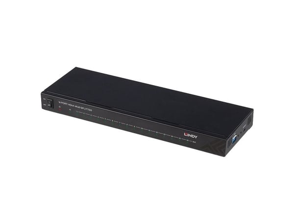Lindy 38239, HDMI, 16x HDMI, 3840 x 2160 piksler, Svart, 4K Ultra HD, 60 Hz