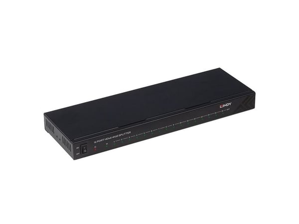 Lindy 38239, HDMI, 16x HDMI, 3840 x 2160 piksler, Svart, 4K Ultra HD, 60 Hz