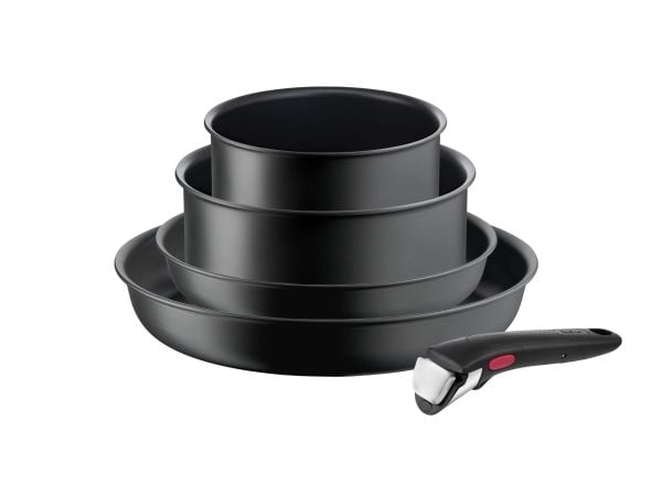 Tefal Ingenio Unlimited L76495, Blandat set, Svart, Aluminium, Titan, Svart, Thermo-Spot