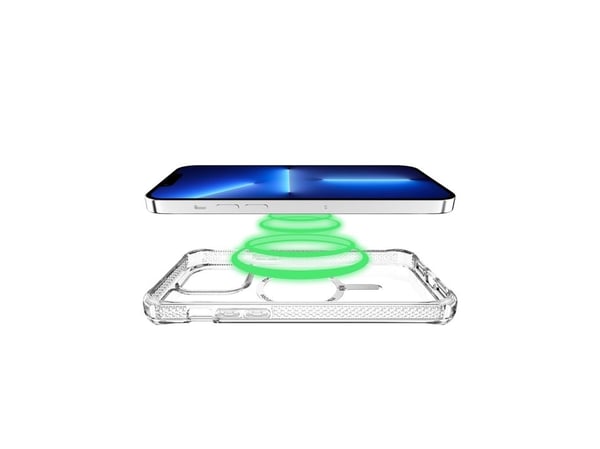 ITSKINS HYBRID_R // CLEAR - Baksidedeksel for mobiltelefon - robust - MagSafe-kompatibel - MagSafe-samsvar - 100 % resirkulert materiale - gjennoms...