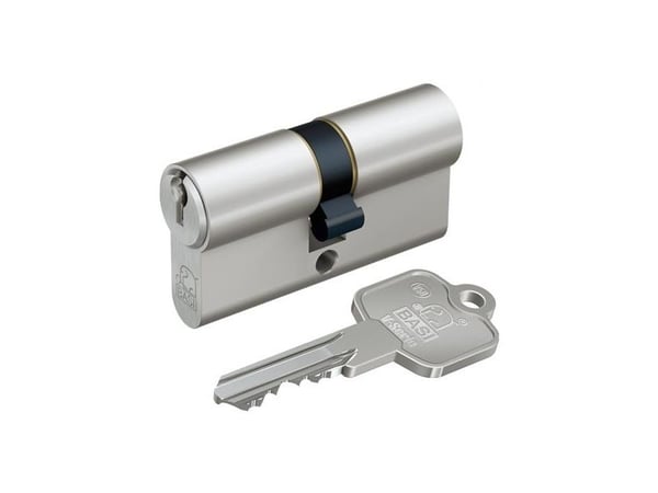 BASI V50 - 40/40 mm KA EF, Europrofilcylinder, Nickel, 3 styck, 1 styck, 290 g, 1,7 cm