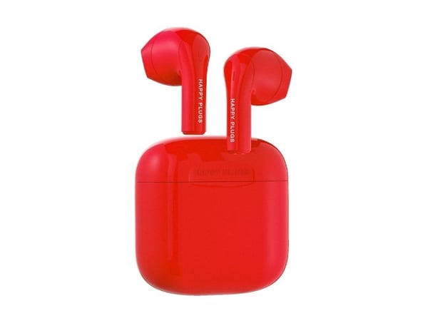 Happy Plugs JOY - True wireless-hodetelefoner med mikrofon - i øret - Bluetooth - rød