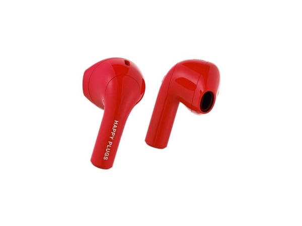 Happy Plugs JOY - True wireless-hodetelefoner med mikrofon - i øret - Bluetooth - rød