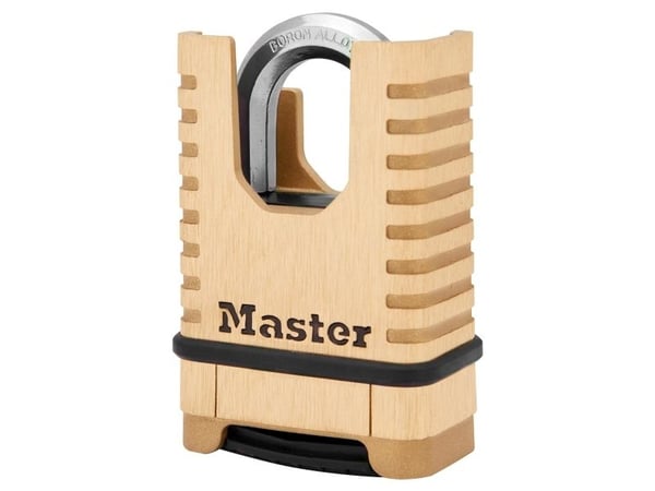 MASTER LOCK M1177EURD, Tradisjonell, Kombinasjonslås, Bruk av universalnøkkel mulig, Garage, Selvoppbevaring, Oppbevaringsskap, Van, Workshop, Gull...