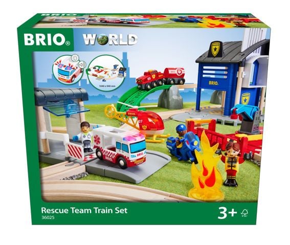 BRIO 36025 Pelastustiimiin junasetti