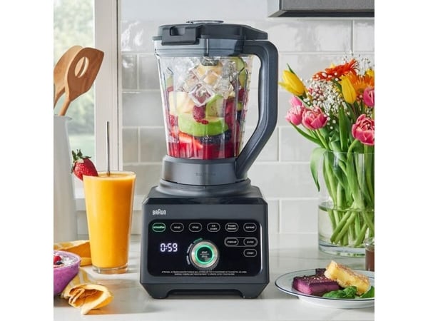 Braun JB 9040, Pöydällä pidettävä tehosekoitin, Syke-toiminto, Jäänmurskaus, 1 m, 1600 W, Musta