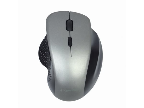Gembird MUSW-6B-02-BG - Mus - ergonomisk - optisk - 6 knapper - trådløs - 2.4 GHz - USB trådløs mottaker - svart, romgrå - giftbox with transparent...