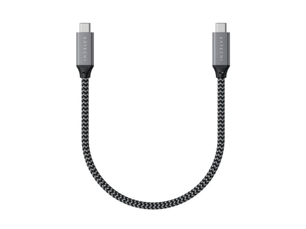 Satechi ST-U4C25M, 0,25 m, USB C, USB C, USB4 Gen 3x2, 40000 Mbit/s, Sort, Grå