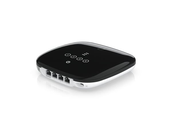 Ubiquiti UFiber WiFi6 - Trådløs ruter - GPON-terminal 4-portssvitsj - 1GbE - Wi-Fi 6 - Dobbeltbånd