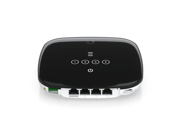 Ubiquiti UFiber WiFi6 - Trådløs ruter - GPON-terminal 4-portssvitsj - 1GbE - Wi-Fi 6 - Dobbeltbånd