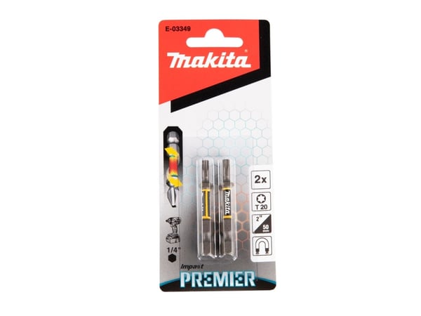 Makita E-03349, 2 kpl, T20, 1/4, 50 mm, 145 mm, 60 mm