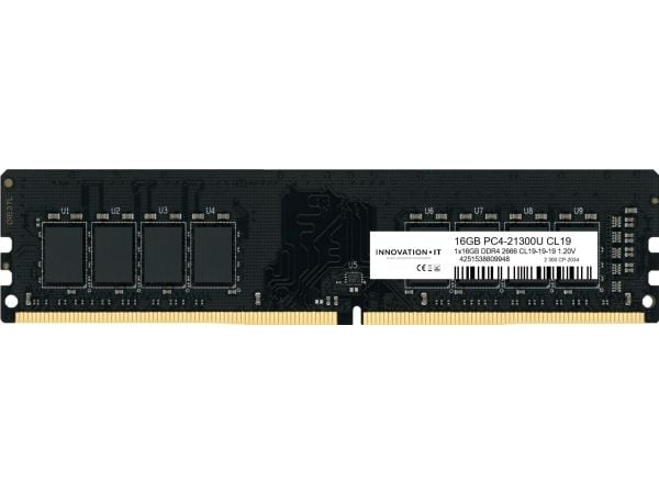 Innovation IT 2666 16GB CL19-19-19 1.20V LD 8-Chip, 16 GB, 1 x 16 GB, DDR4, 2666 MHz, 288-pin DIMM