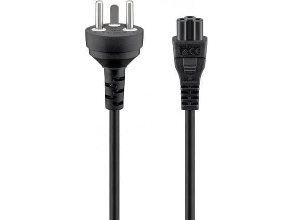 Goobay 30857, 2 m, Virtapistoke tyyppi K, C5 liitin, H05VV-F3G, 250 V