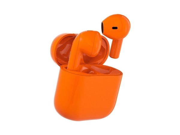 Happy Plugs JOY - True wireless-hodetelefoner med mikrofon - i øret - Bluetooth - oransje