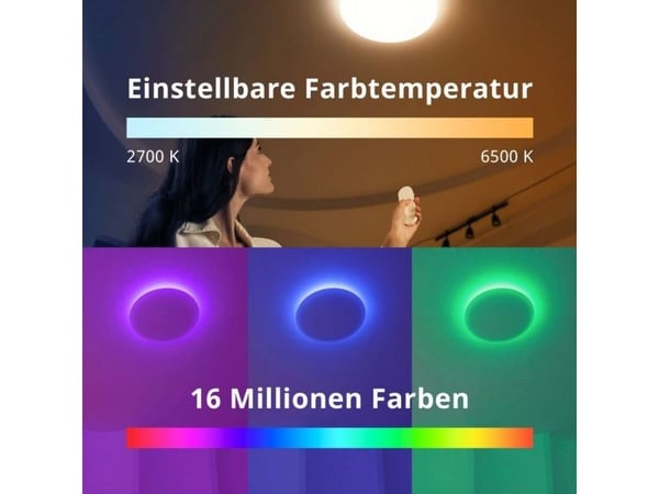 Yeelight Arwen C series 550C - Taklampe - LED - 50 W - klasse F - varm til kjølig hvitt lys - 2700-6500 K - sirkulær - hvit