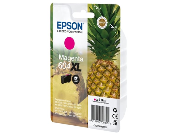 Epson 604XL Singlepack - 4 ml - XL - magenta - original - blære med RF/lyd-alarm - blekkpatron - for Expression Home XP-2200, 2205, 3200, 3205, 420...