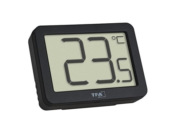 TFA-Dostmann 30.1065.01, Elektronisk miljøtermometer, Innendørs, °C, -10 - 60 °C, Digitalt, Svart