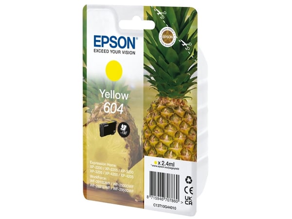 Epson 604, Perusvärintuotto, 2,4 ml, 1 kpl, Kertapakkaus