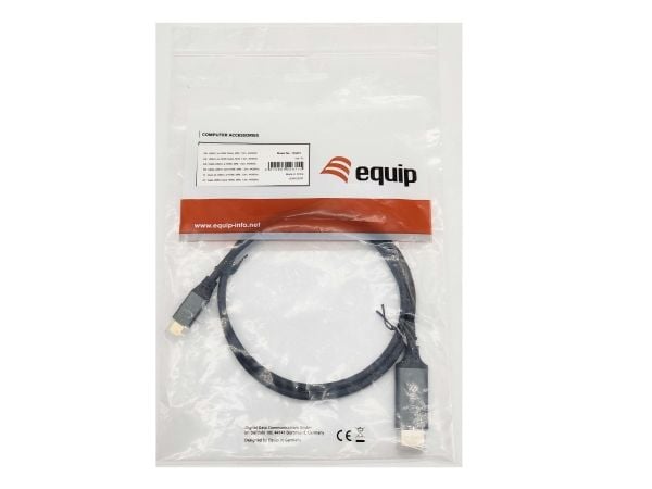 Equip 133415, 1 m, USB Type-C, HDMI-tyyppi A (vakio), Uros, Uros, Suora
