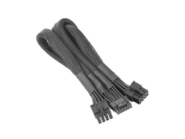 Thermaltake - Strømsplitter - 8-pins PCIe-strøm (hann) til 12+4-stifts PCI Express 5.0 strøm (hann) - 60 cm - svart