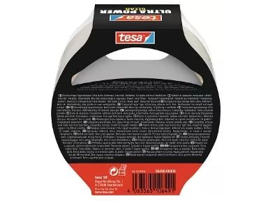 TESA Ultra Power, Gjennomsiktig, Reparering, Polypropylen (PP), Metall, PVC, Ru, Smooth (glatt), 35 N/cm