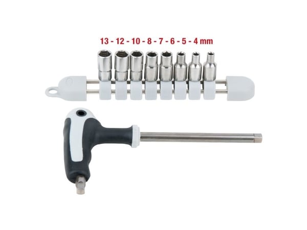 KS Tools 910.2450, Støpselsett, 1/4", 9 hoder, Stål, 340 g