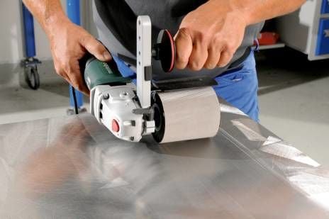 Metabo 626408000, Slipebånd, Marmor, Rustfritt stål, 6400 o/min, 4200 o/min, Grå, 9 cm