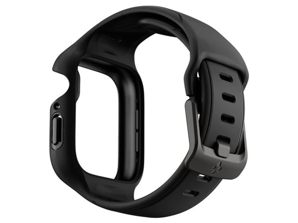 Spigen Liquid Air Pro, Etui, Smartklokke, Svart, Apple, Apple Watch Series 8 / 7, Termoplastisk polyuretan (TPU)
