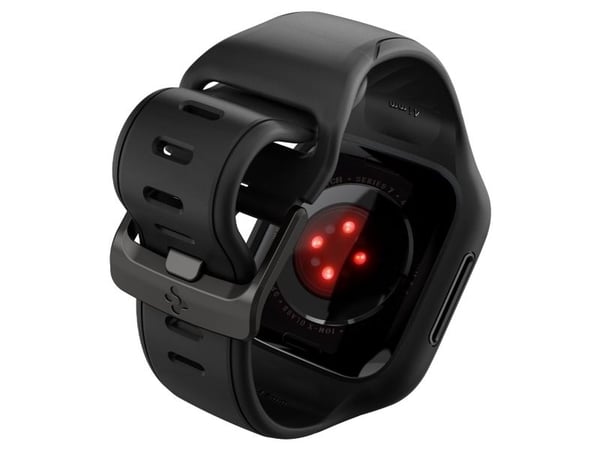 Spigen Liquid Air Pro, Etui, Smartklokke, Svart, Apple, Apple Watch Series 8 / 7, Termoplastisk polyuretan (TPU)