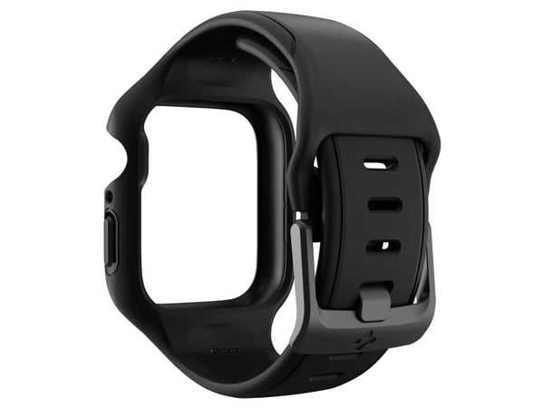Spigen Liquid Air Pro, Etui, Smartklokke, Svart, Apple, Apple Watch Series 8 / 7, Termoplastisk polyuretan (TPU)