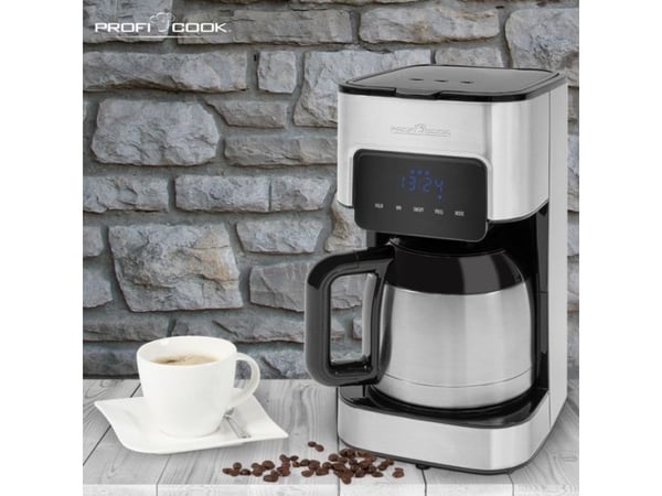 ProfiCook PC-KA 1191, Kaffebrygger (drypp), 1,2 l, Kaffe pute, 900 W, Sølv, Sort