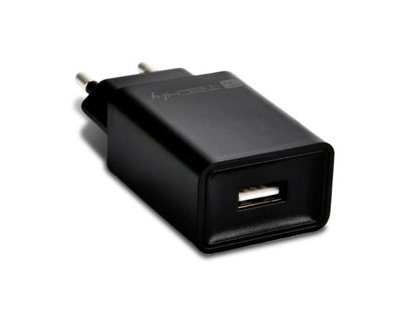 Techly IPW-USB-24BK, Inomhus, Vekselström, 5 V, 2,4 A, Sort