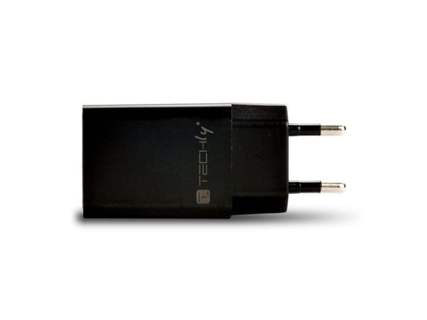 Techly IPW-USB-24BK, Inomhus, Vekselström, 5 V, 2,4 A, Sort