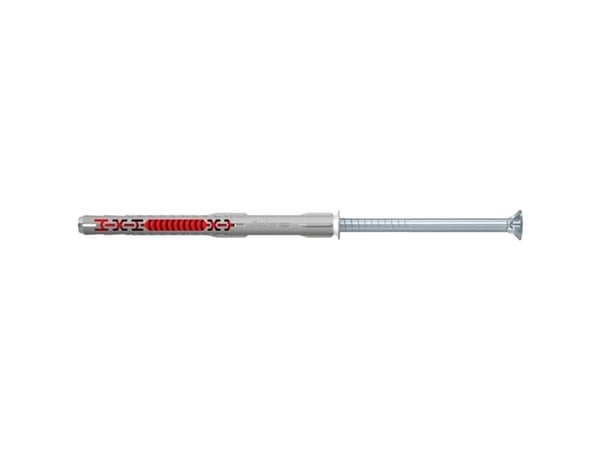 Fischer 562156, Ekspansjonsanker, Betong, Gipsblokk, Murverk, Nylon, Grå, Forzinket stål, Torx