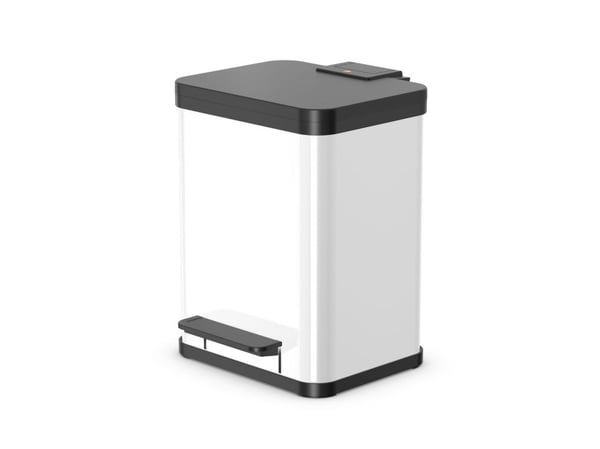 Hailo Öko duo Plus M, 18 L, Suorakulmainen, Terästä, Valkoinen, Muovi, Poljin Hailo Öko duo Plus M, 18 L, Suorakulmainen, Terästä, Valkoinen, Muovi, Poljin