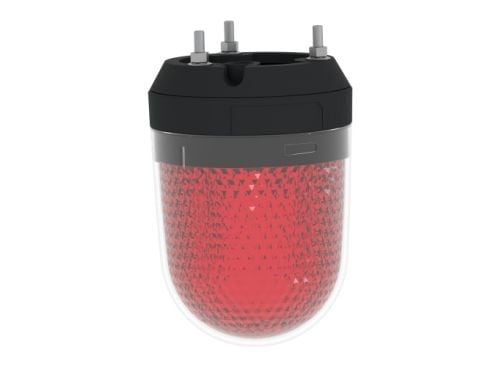 Signallampe Ø100 mm LED multifunktion uden buzzer rød 12-24 VDC
