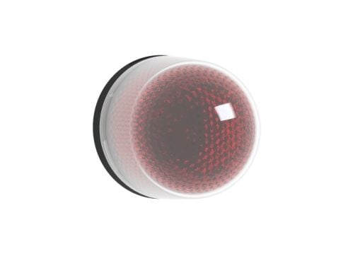 Signallampe Ø100 mm LED multifunktion uden buzzer rød 12-24 VDC