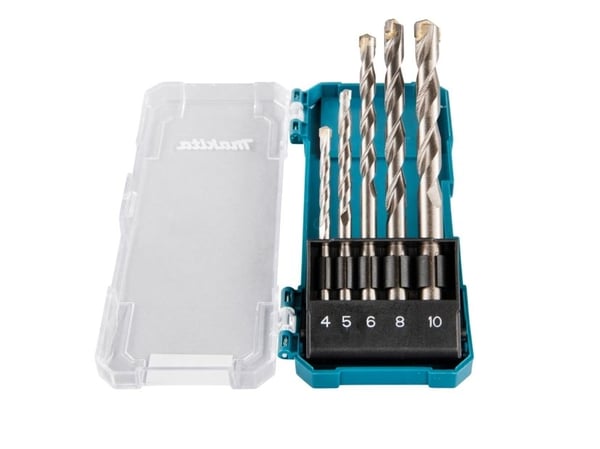 Makita - Borsett - hammerbit - 5 deler - 5 mm, 6 mm, 8 mm, 10 mm, 4 mm - cylindrical - for Makita DDF487, DDF487RAJ, DDF487RFE3, DDF487Z, DHP487RAJ...