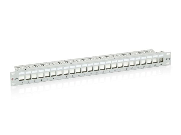 Equip 767124, RJ-45, Cat6, Grå, Metall, Rackmontering, 1U