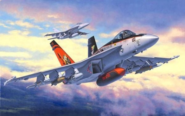 Revell F/A-18E Super Hornet, Modellfly, Monteringssett, 1:144, F/A-18E Super Hornet, Hankontakt, Plast